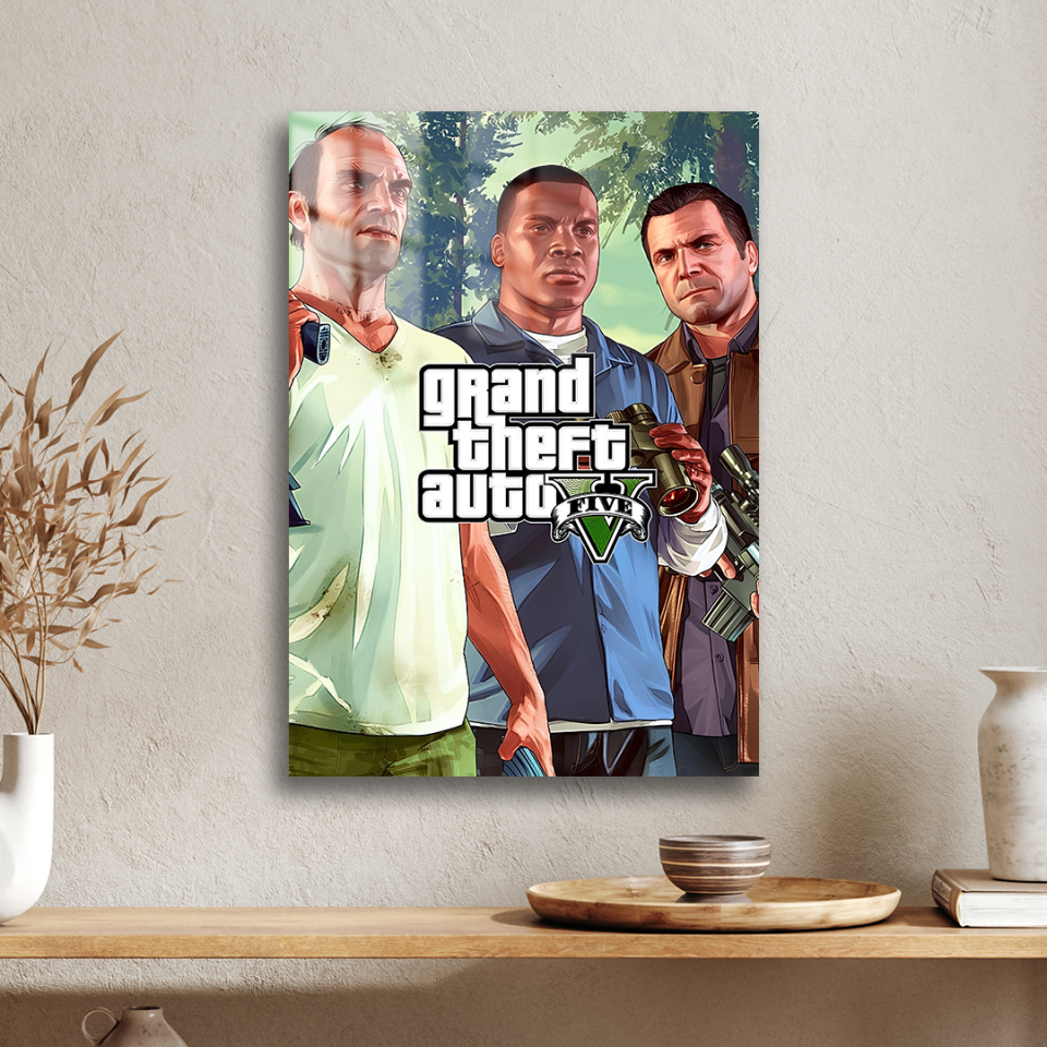 Grand Theft Auto V 01 Metal Poster