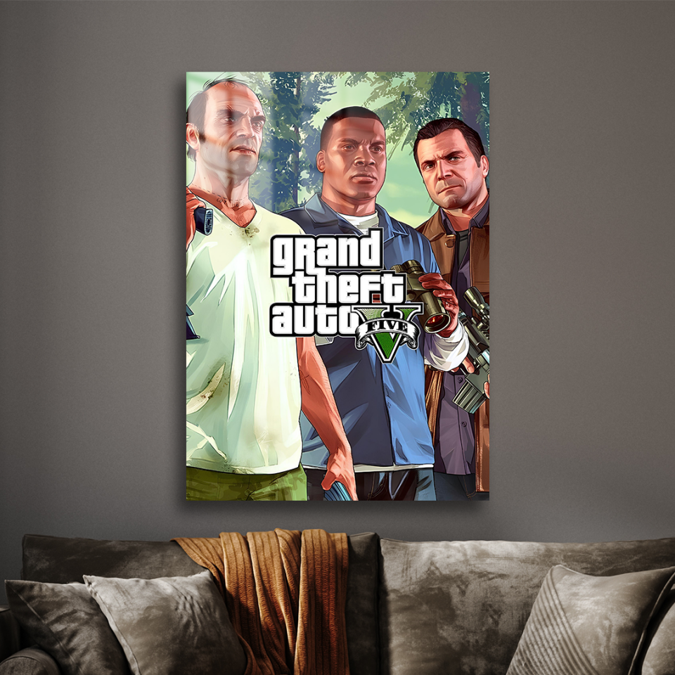 Grand Theft Auto V 01 Metal Poster